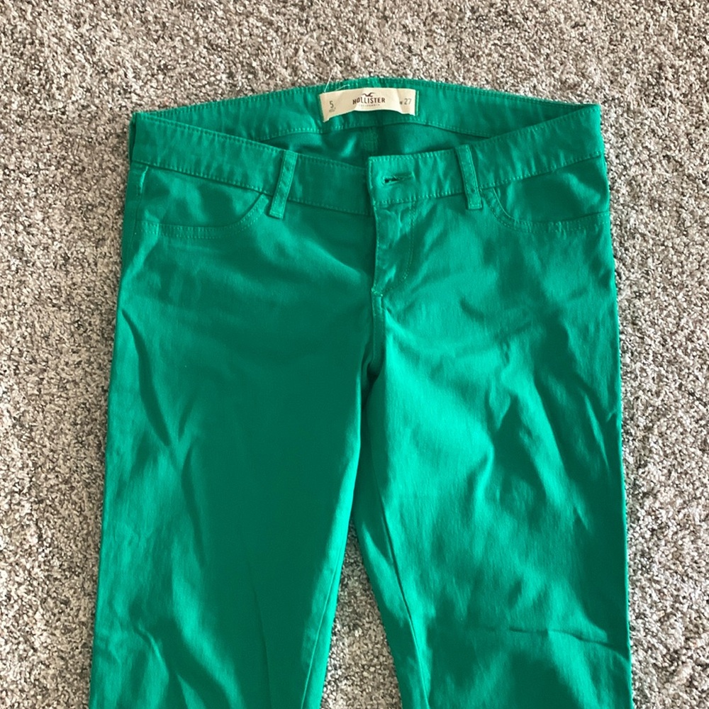 Green Hollister pants.